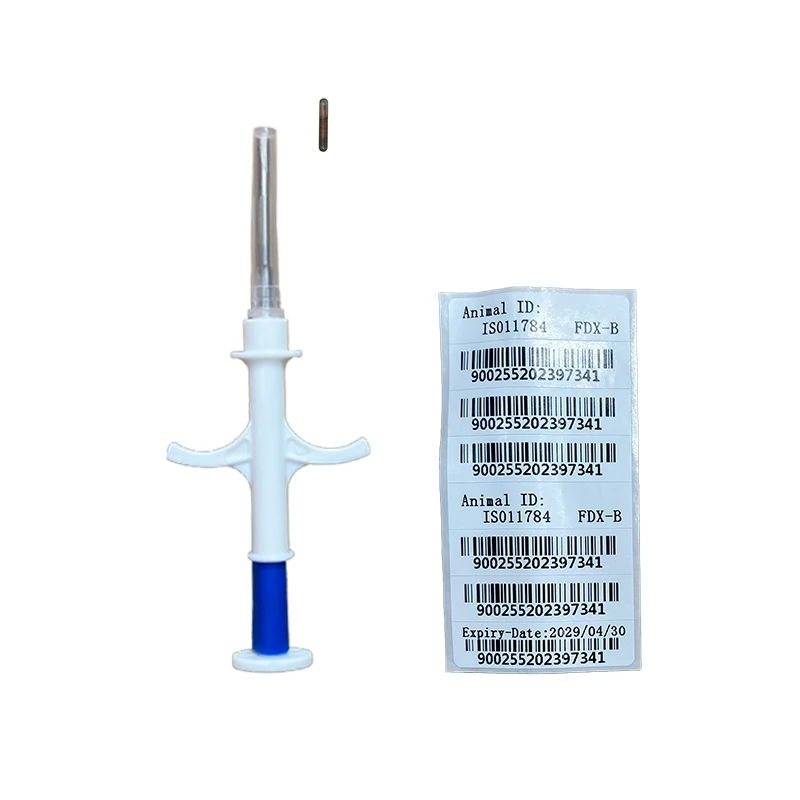 Drop shipping 100 pz di alta qualità 2.12x12mm/1.4x8mm/1.25x7mm RFID microchip animale con siringa FDX-B ICAR certificato per animali domestici