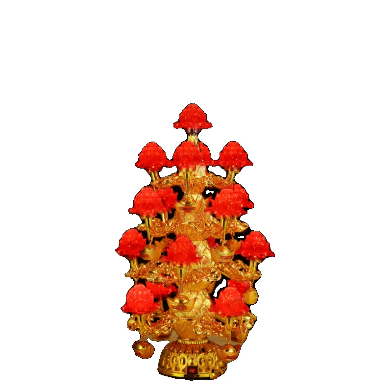 lotus lamp plug-in battery electronic home fairy ornaments for decoration colorful color-changing red light.