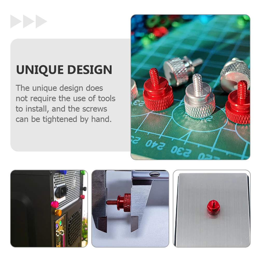 

10 PCS Colorful Chassis Screws Computer Accessory Fixing by Hand Thumb Thumbscrews Aluminum Alloy Case