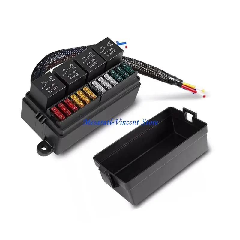 

A70F Universal 4 Pin/5 Pin 12V 4 Relays Block Pre Automotive Waterproof Truck