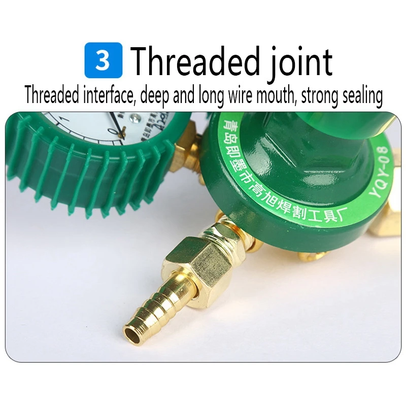 Regolatore di ossigeno Regolatori per bottiglie di gas di ossigeno O2 Riduzione della pressione Inalatore Regolatore a doppio manometro in acetilene