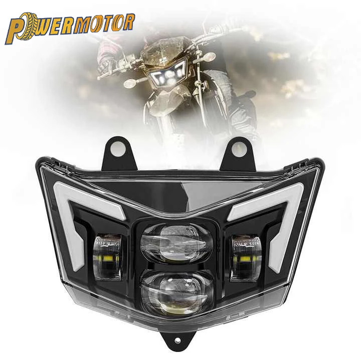 

Motorcycle LED Headlight For Kawasaki D-Tracker 125 KLX125 150 2010-2016 KLX450R 2008-2021 Motocross Headlamp With Hi-Lo Beam