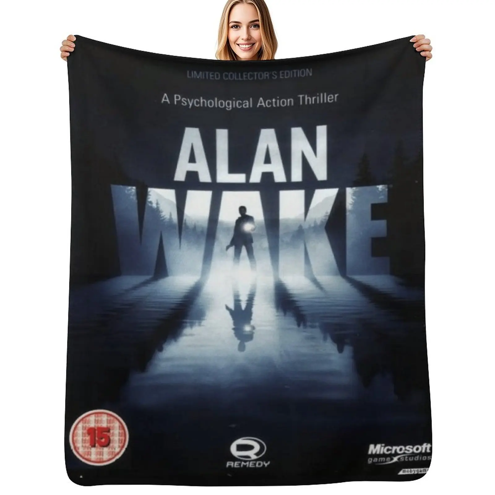 

Alan wake Throw Blanket Decorative Beds Baby Thin Plaid on the sofa Blankets