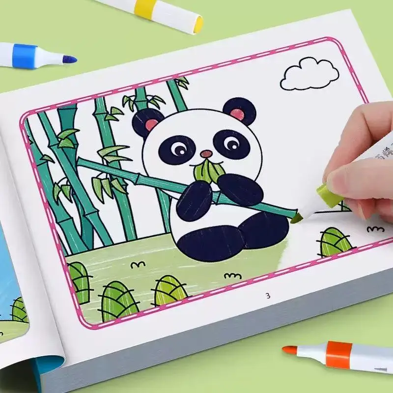 Libros para colorear para niños y niñas, libro de dibujo de animales para bebés, juguetes de educación temprana escolar, cuaderno de juguete de dibujo, cuadernos, almohadillas