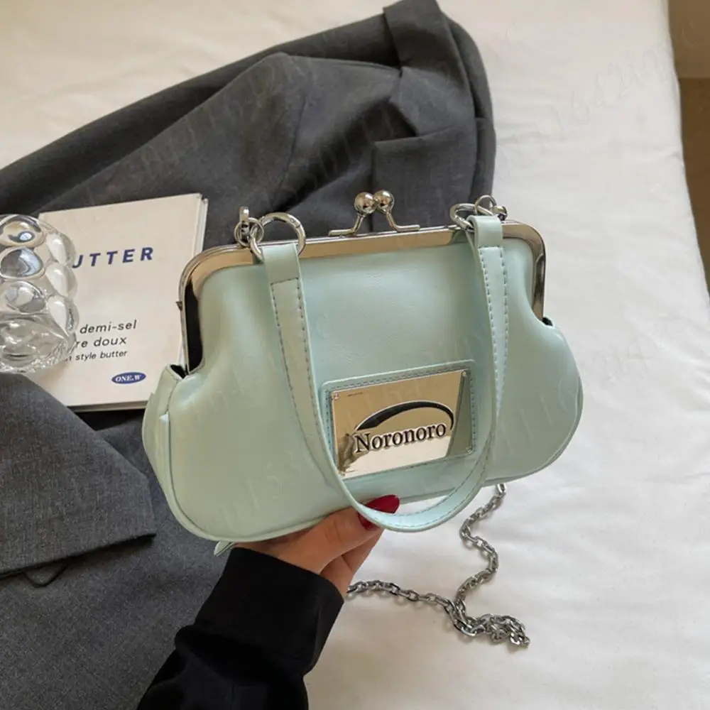 

PU Leather Top-Handle Bags Summer Chain Crossbody Bags Shoulder Bags Korean Casual Clip Bag Underarm Pouch Women Tote Handbag