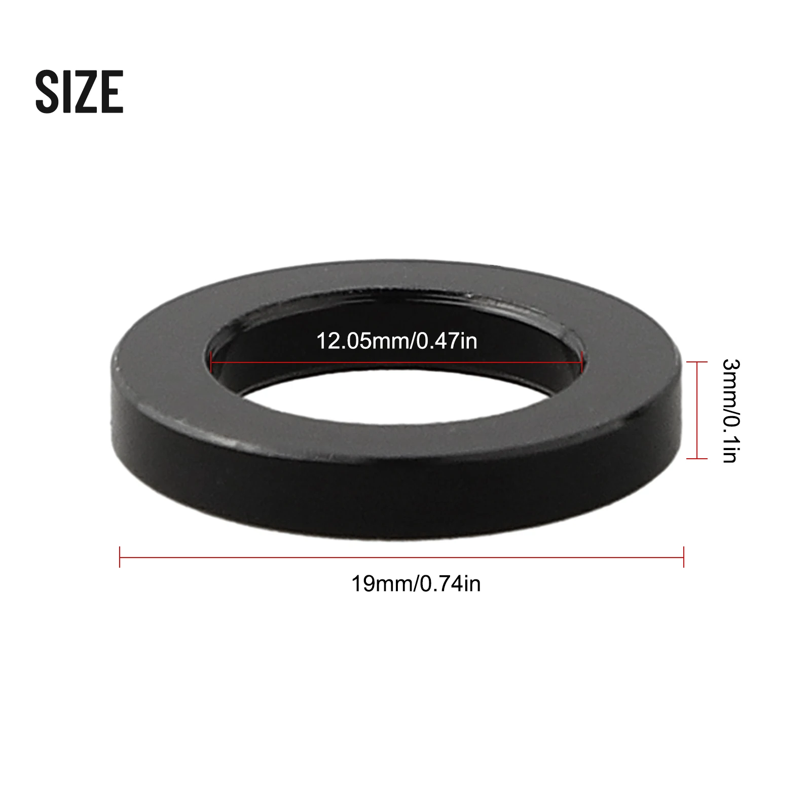 Bicycle Thru Axle Washer M12x3/7.5mm M15x0.2/5mm  Hubs Axle Flat/Conical Washers Bike Hub Tube Shaft Skewer Spacer