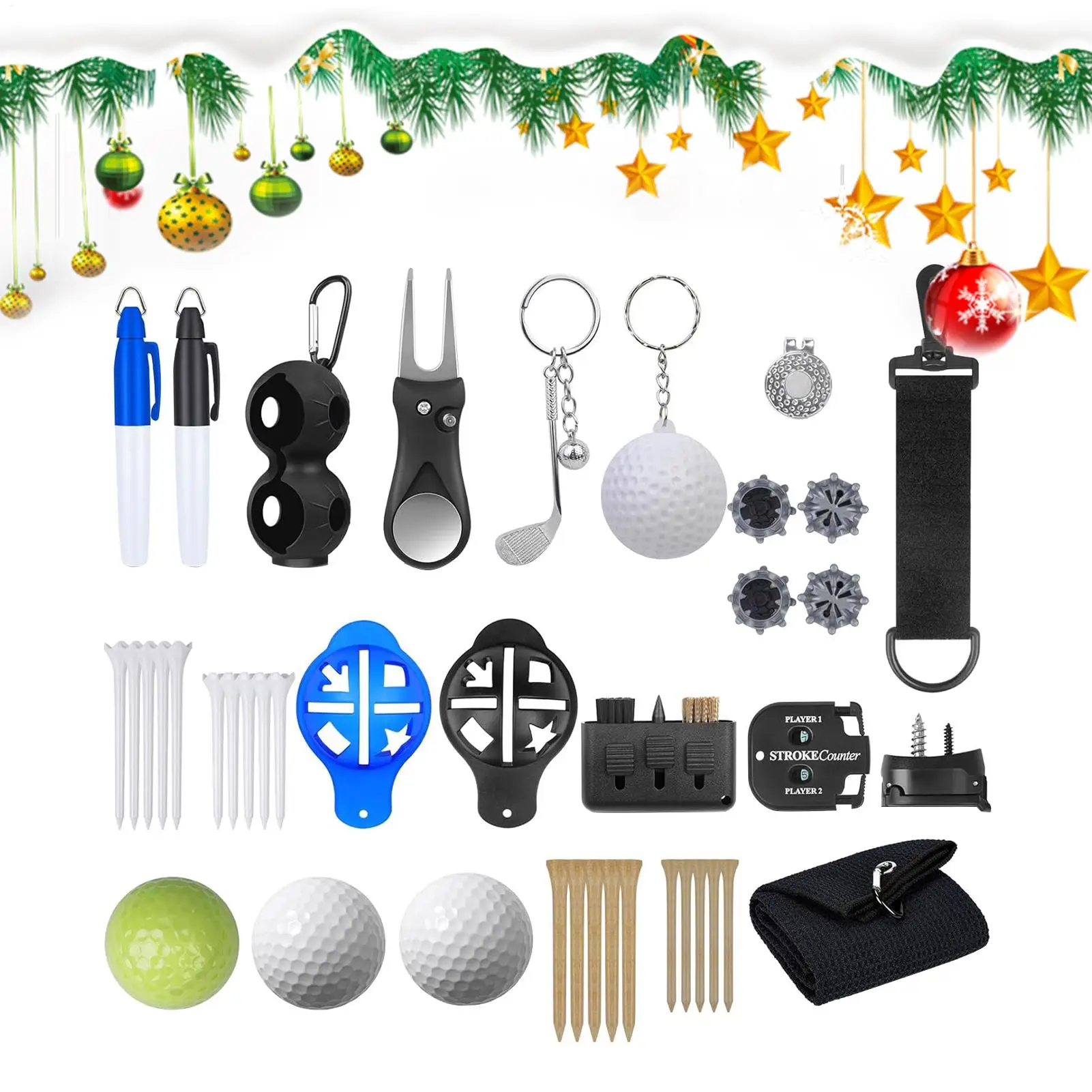 

Holiday Countdown Calendar 24 Days Golf Accessories Christmas Holiday Countdown For Women Men Teens Boys Girls Father Husband