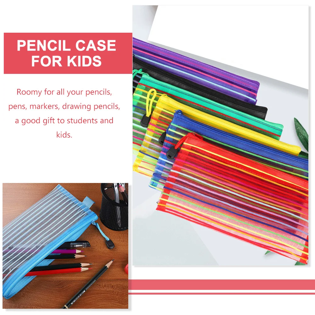 

20Pcs Multi-Function Pencil Bag Stationery Storage Large Capacity Wear-Resistant Pencil Case for Daily Use Students