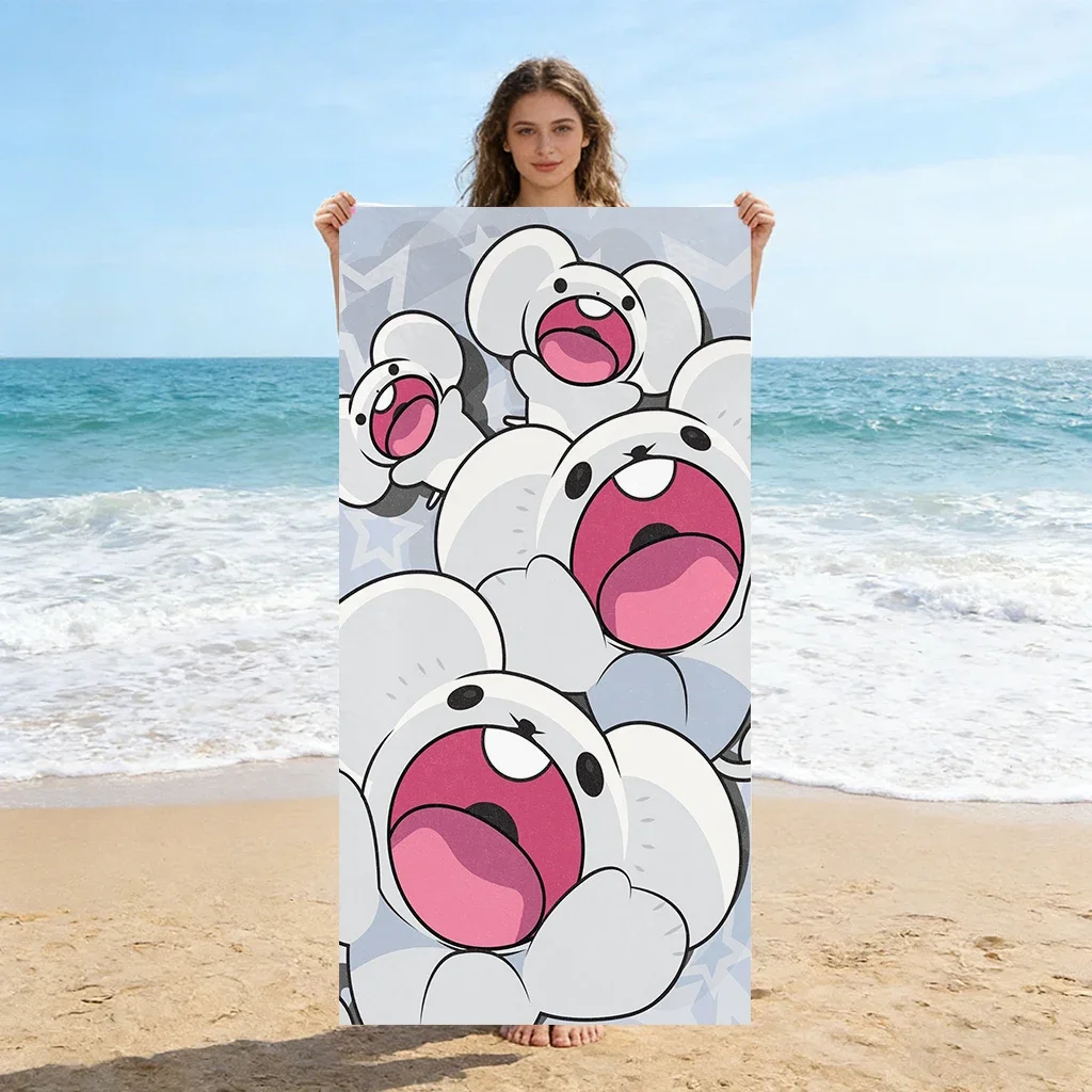 P-Pokémon Maushold Beach Towel Quick-drying Small To Large Suitable for Beach Pool Yoga Gym Home Cute Gift for Friend Family