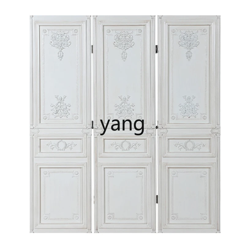 

Yjq Vintage Engraving Folding Screen Hallway Partition Hotel Homestay Clothing Store Background Wall Photography Props