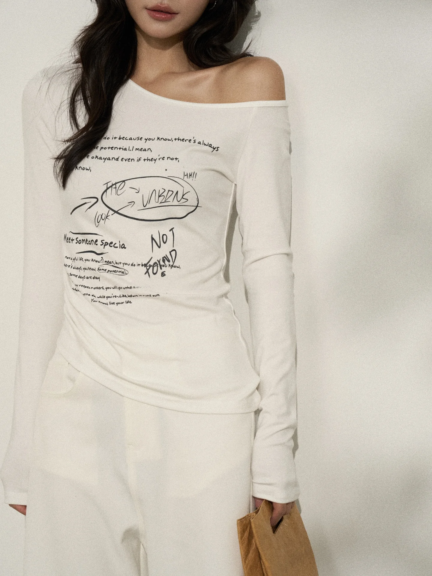 

Женская футболка Flower7 Design с длинным рукавом и открытыми плечами, с принтом, приталенная, для весеннего повседневного стиля, универсальный крой, креативный узор.