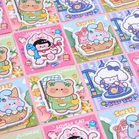 Office School Supplie Bear Alien Sticky Notes Student Cartoon Memo Pads Cute Stationery Gift for Girls Scrapbooking Lovely Kawai