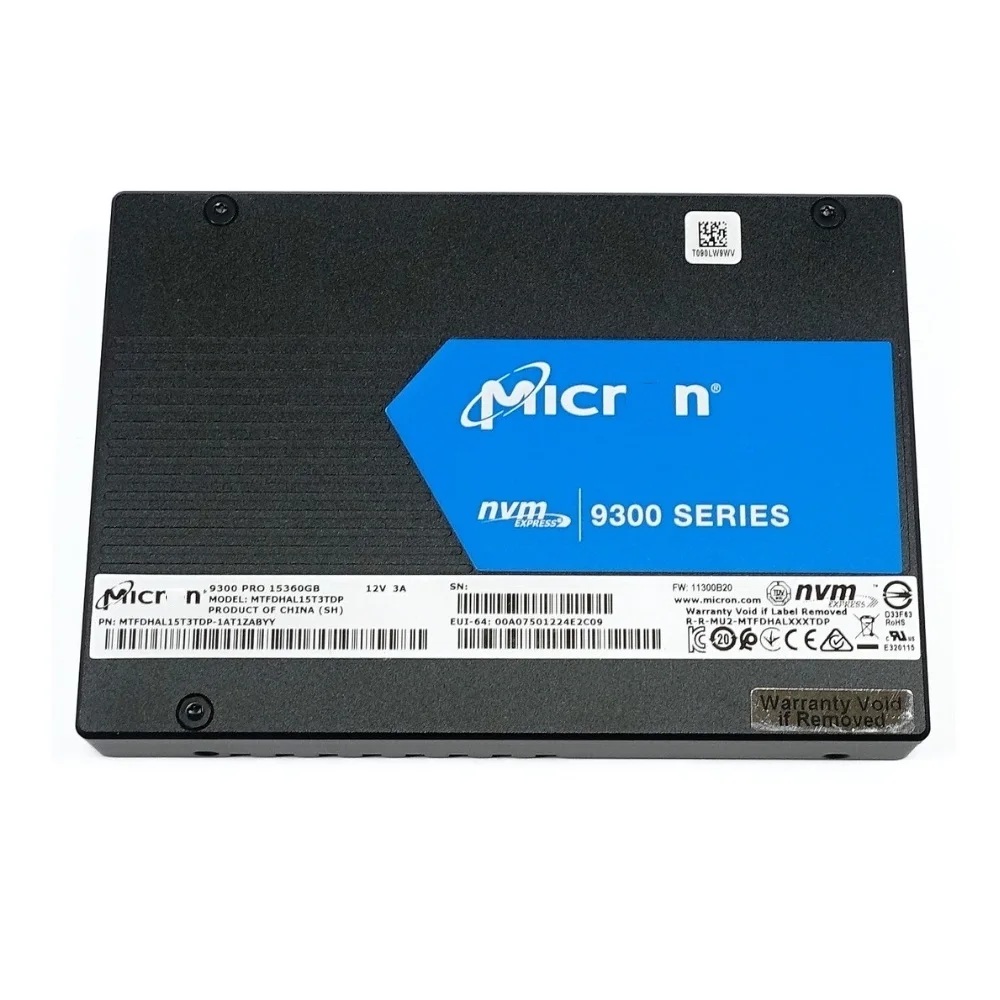 

Used Micrn 9300 PRO MTFDHAL15T3TDP 15.36TB NVMe PCIe3.0 TLC U.2 2.5 Inch 15mm SSD Health 95%+ For Server