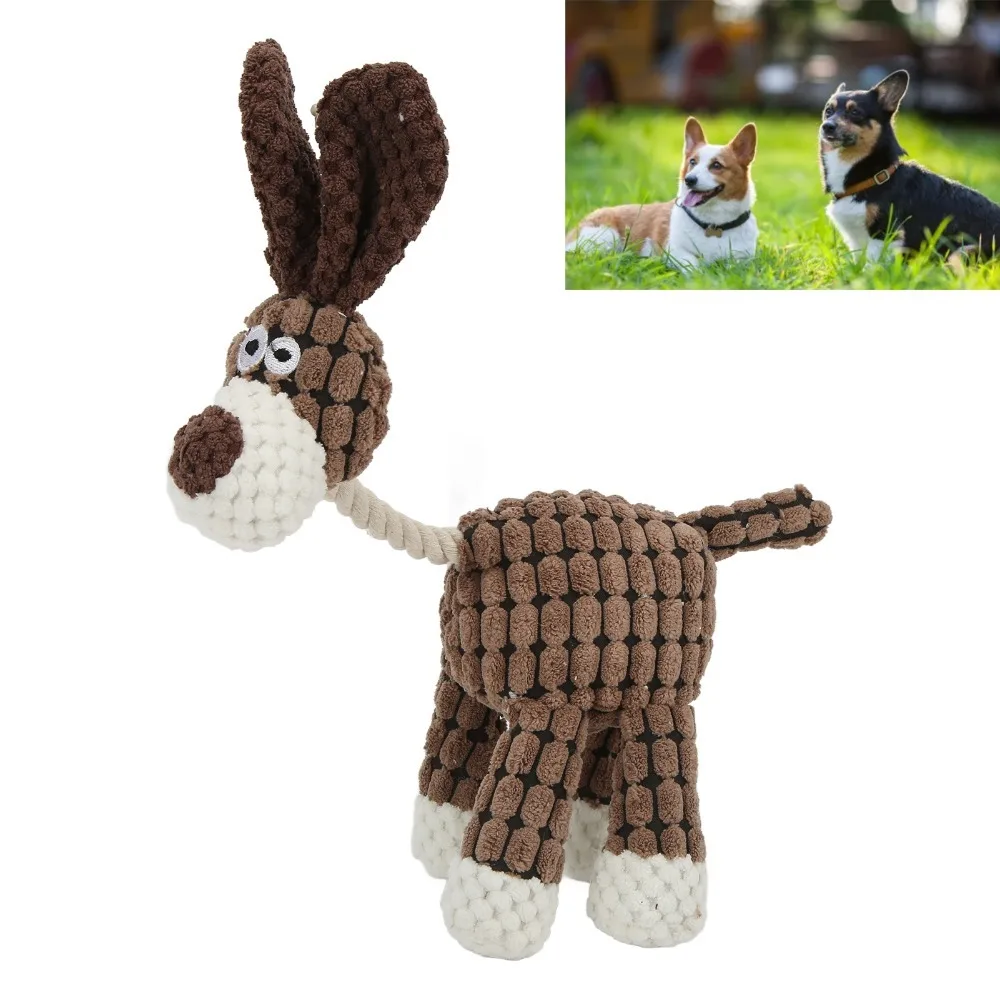 Bite Resistant Dog Built-in Squeaker Soft Texture Dog Chew Lightweight Build Durable Stitching Squeaky Pet