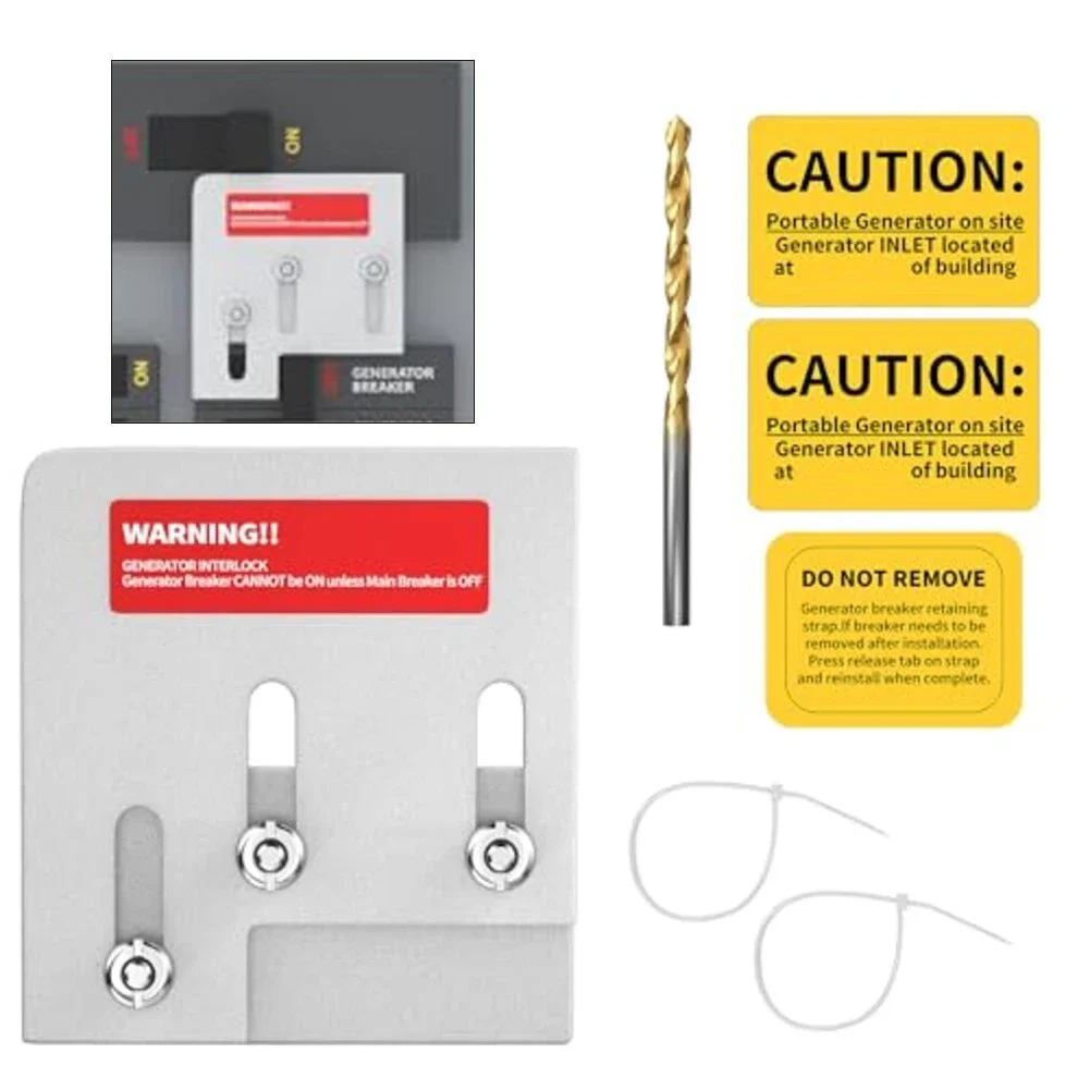 For Homeline Compatible Generator Interlock Kit with 138 Inch Spacing for 150 Amp and 200 Amp Panels Aluminum Material