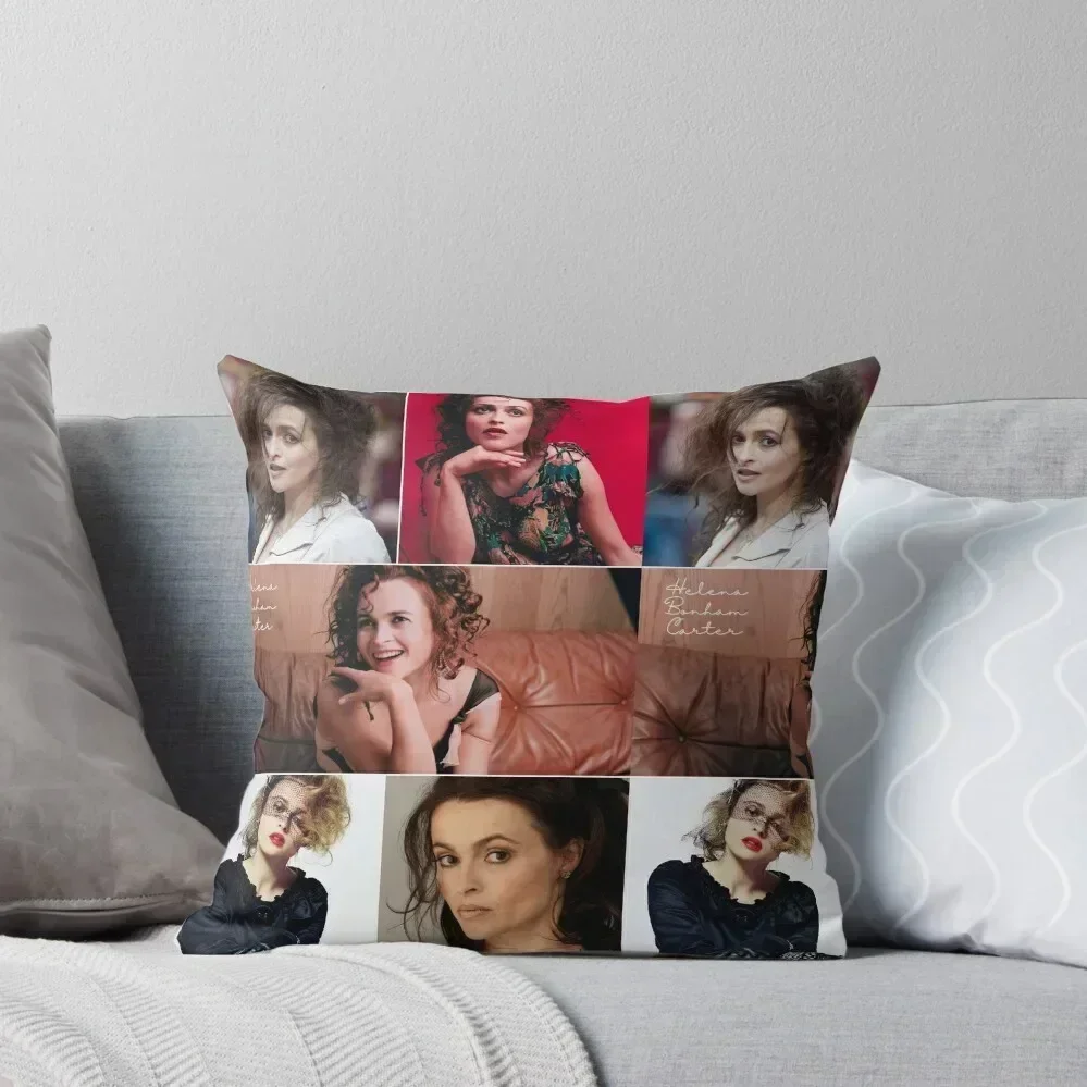 

Helena Bonham Carter English actress Fan Made Photo Collage - 1 Throw Pillow pillow pillowcase pillow