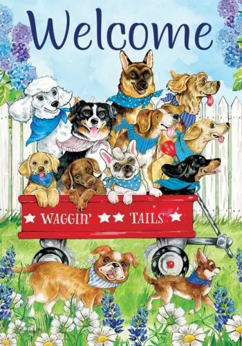 Waggin Tails, Dog Garden Flag,  12