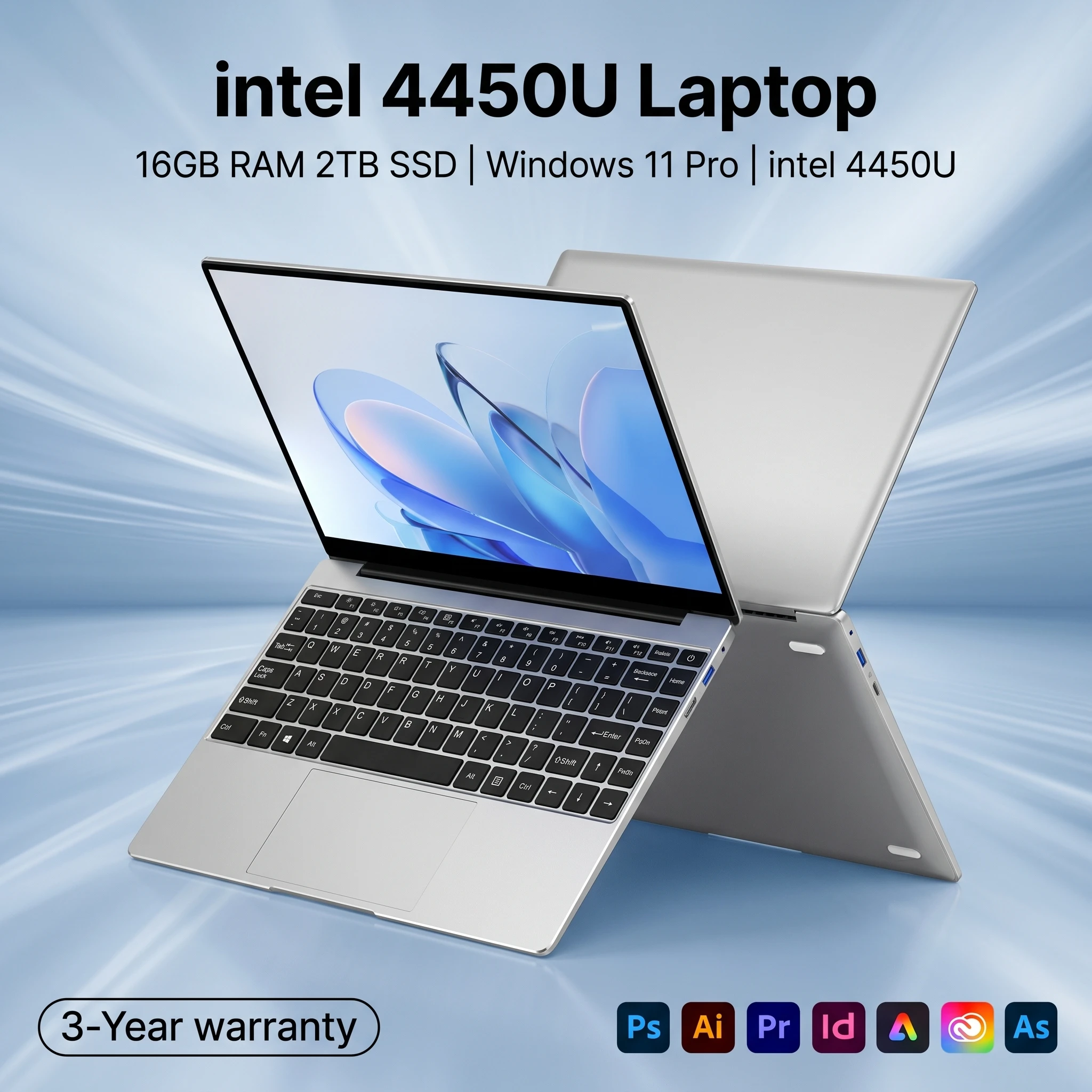 Ультратонкий ноутбук 14.1 дюйма Intel 4405U Windows 11 Pro 16 ГБ 1 ТБ/2 ТБ для геймеров с дисплеем 1920*1080 для офиса и учебы