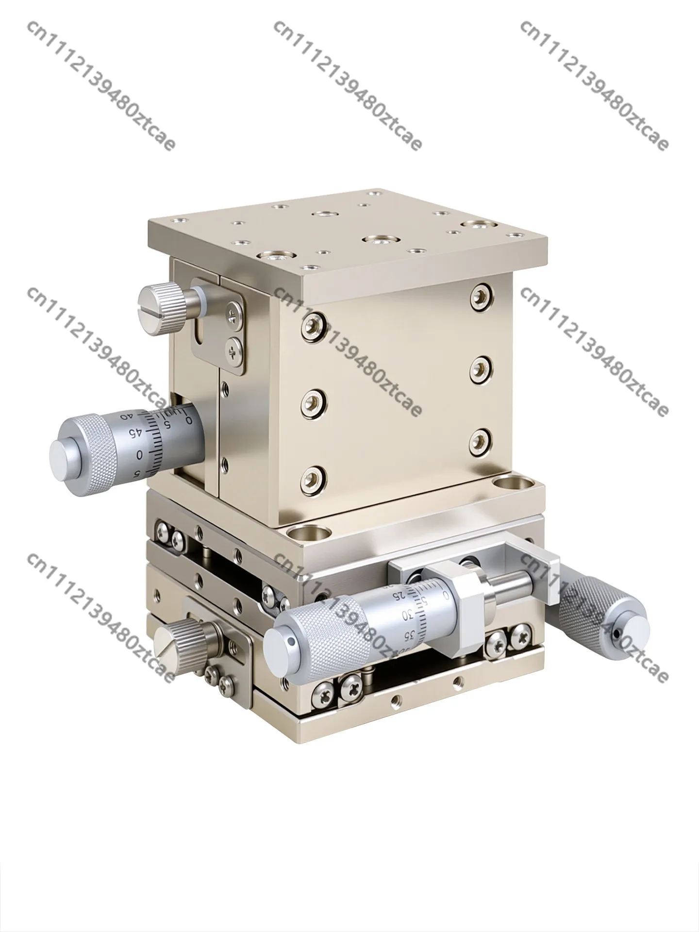 XYZ Axis Stainless Steel Displacement Platform 3 Axis Manual Fine Adjust Optical Lift Slide