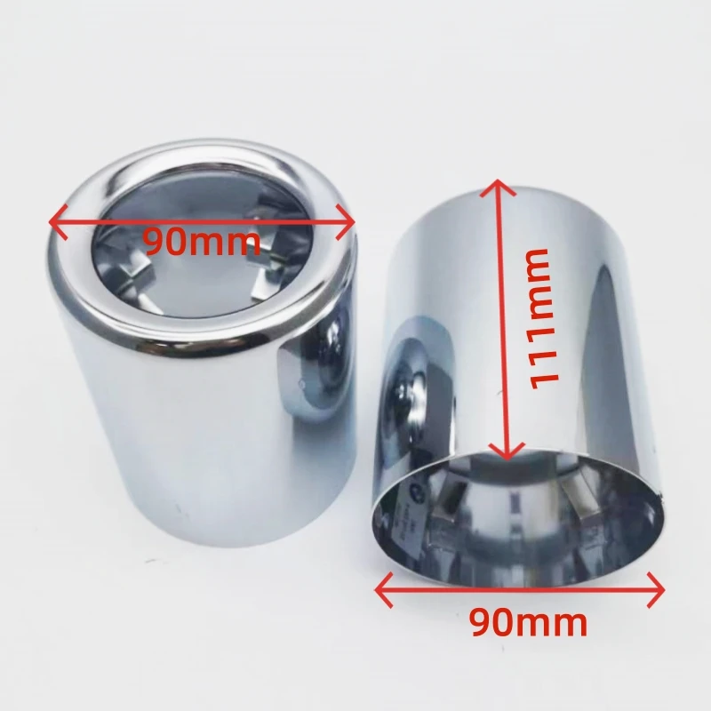 1 Pair Stainless Steel Car Rear Exhaust Cover For BMW X1 F49 2019 2020 2021 2022 Muffler Pipe Cover Trim Tail Throat Frame