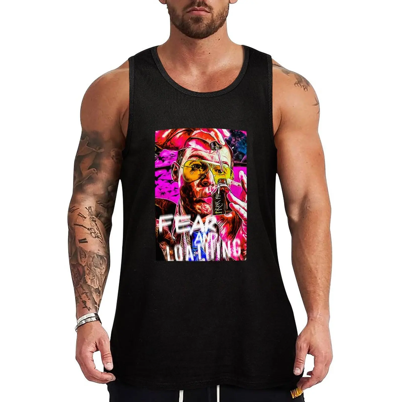 Vintage Style Arts Fear And Loathing In Las Vegas Tank Top male top t shirts summer clothes