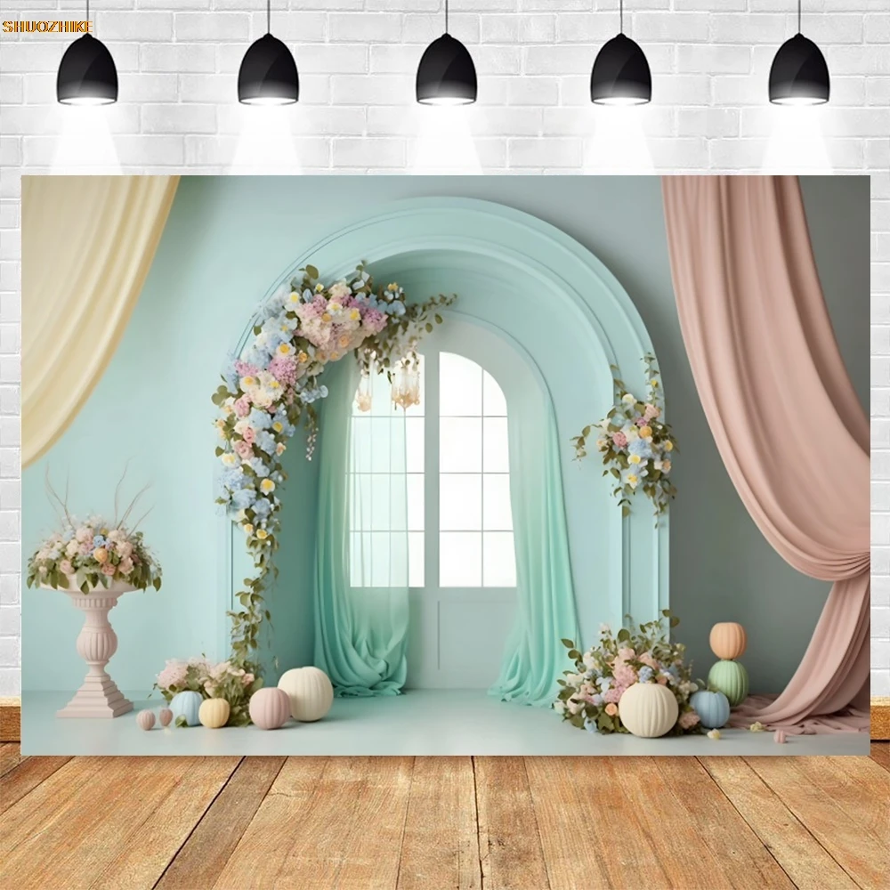 Fondo de fotografía de boda estilo bohemio flor Floral retrato nupcial decoración de fiesta de cumpleaños fondo fotográfico estudio fotográfico