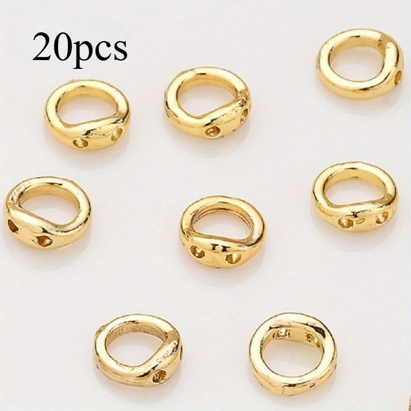 20pcs Elegant Double Hole Linking Circles Rings