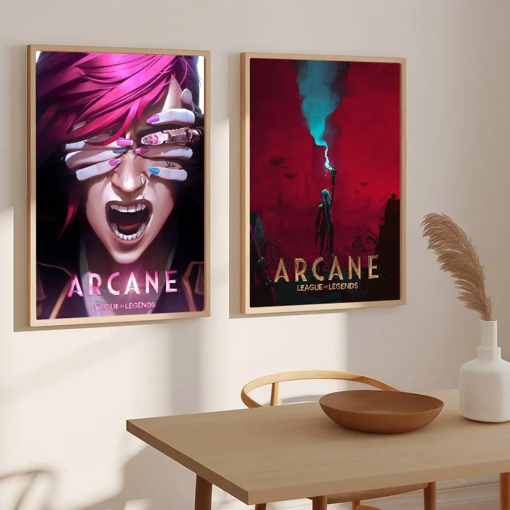 لعبة L-league of L-legends Jinx ملصق مناسب لغرفة المعيشة المنزلية وغرفة النوم والمكتب والبار ملصق تزيين الحائط #2