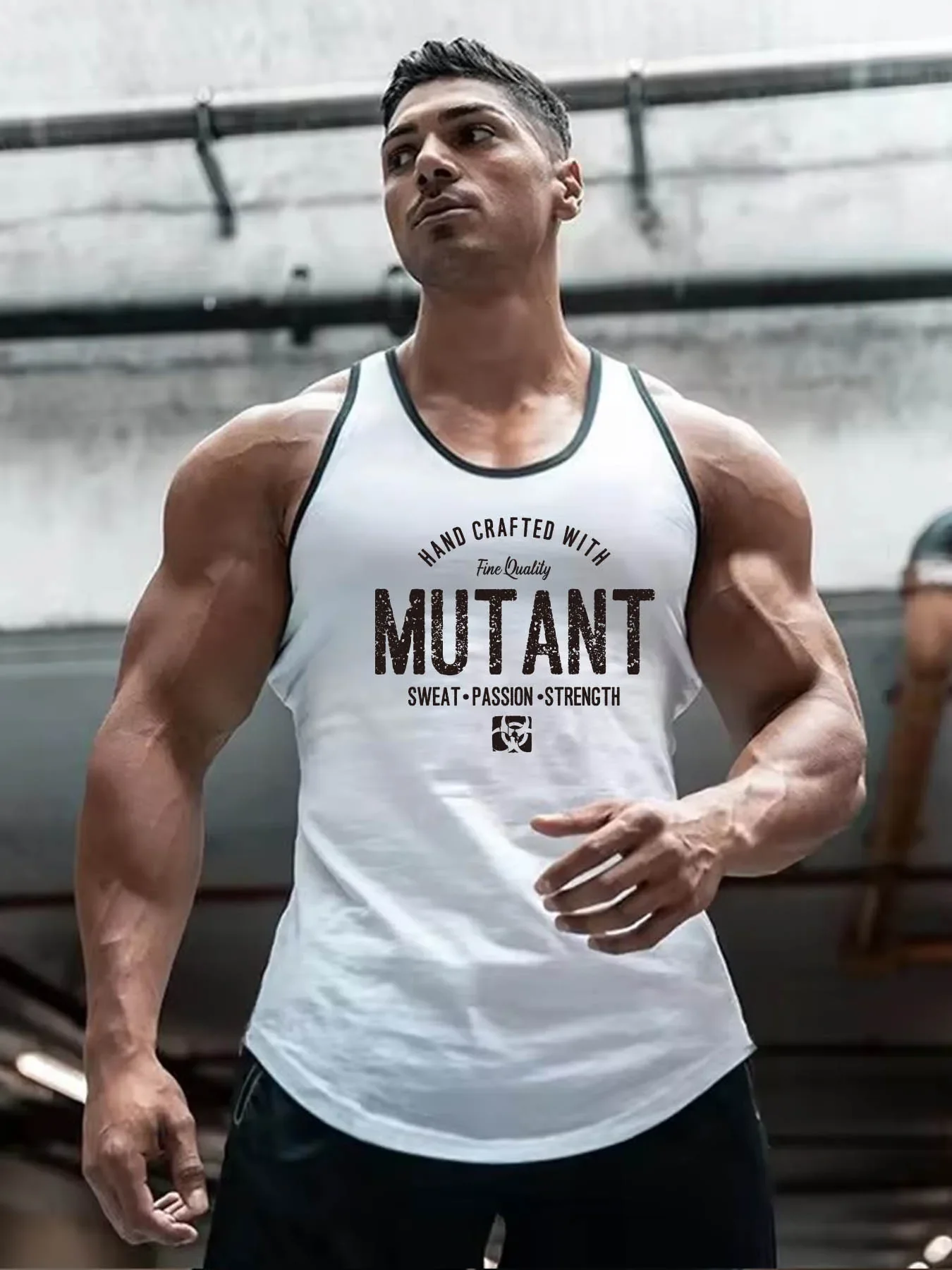 

Summer New Fitness And Sports Men's Quick-drying Breathable And Elastic Sleeveless T-shirt Fashionable Men's Heart Shape