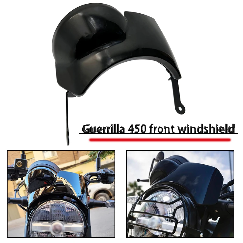

Motorcycle Windshield Windscreen Windproof Wind Screen Deflector Sunshade For Guerrilla 450 Guerrilla450 2024-2025-