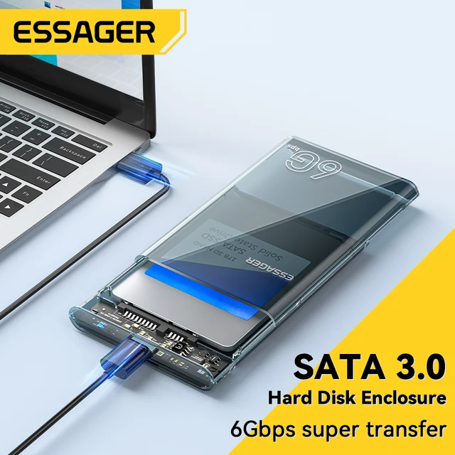 Essager 2,5-calowa obudowa dysku twardego SATA USB 3.0 Obudowa mobilnego dysku twardego do dysku twardego SSD 2,5-calowa obudowa dysku twardego SATA