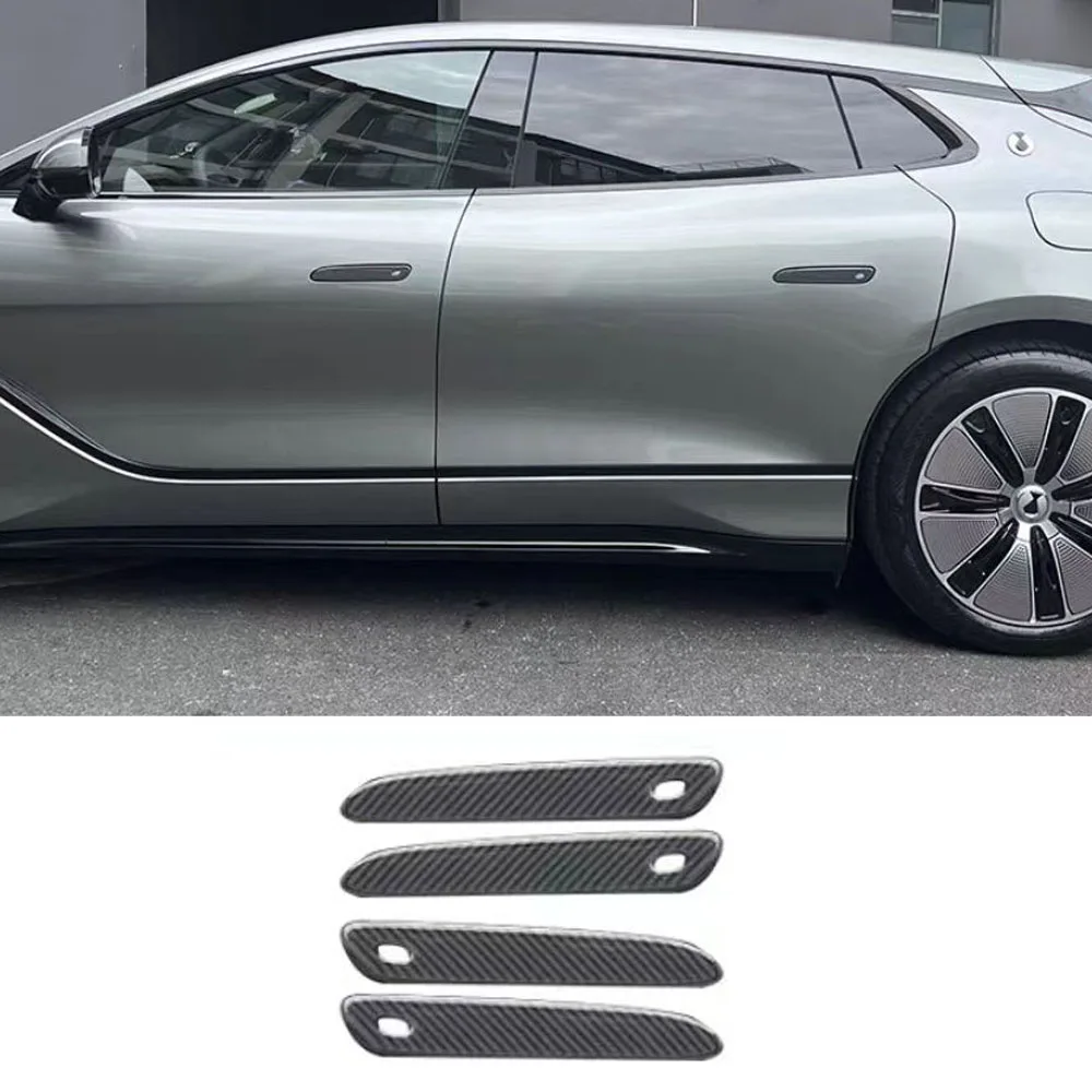 

Подходит для Denza Z9GT 2025 2026, наклейка на дверную ручку, капельный клей, углеродное волокно, наклейки на внутреннюю и внешнюю ручку