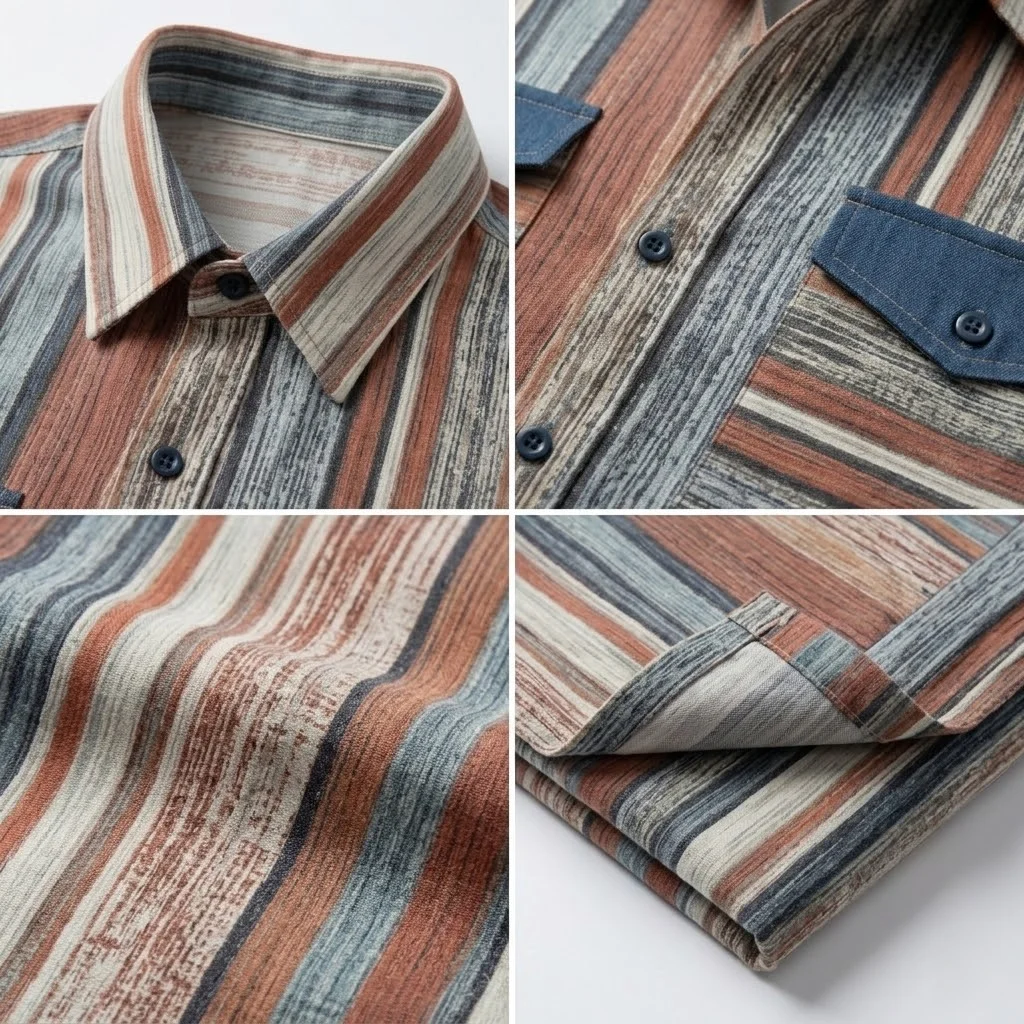 

Long Sleeve Spring Summer Men Shirts Plaid Striped Shirt Color Block Cotton Casual Shirts Male Business Suit Dress Tops Menswear