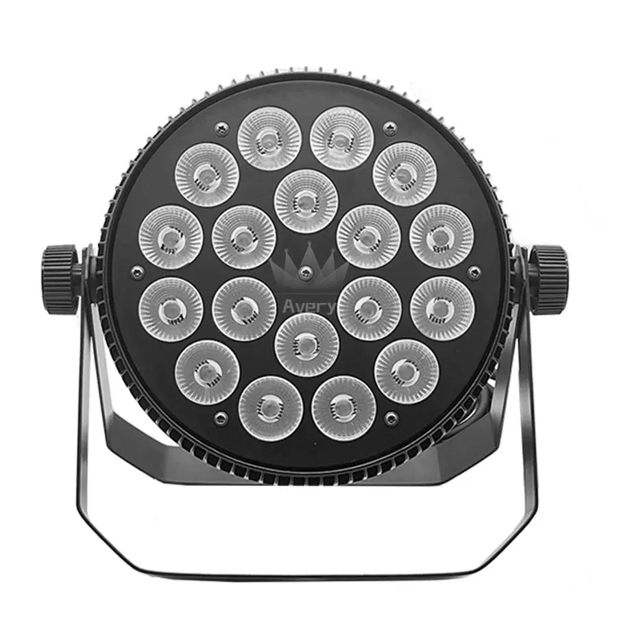 No Tax 1Pcs Flycase For Aluminum RGBW/18x18W RGBWA 4in1/6in1 18x12W LED Flat Par Light DMX Professional DJ Disco Lighting