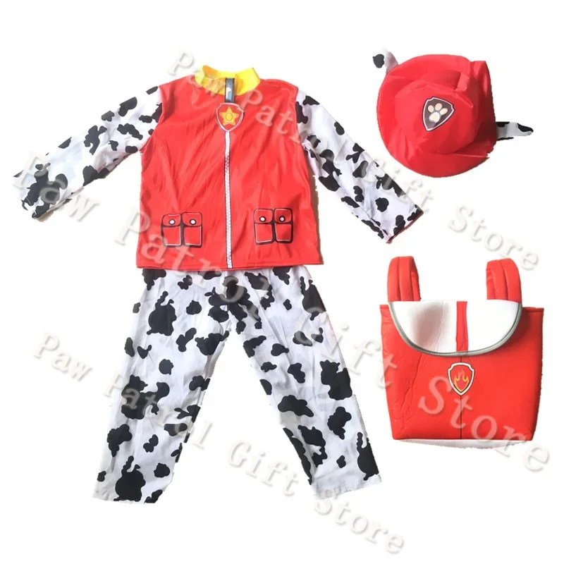 Anime Paw Patrol Kids Costume Chase Marshall Rocky Zuma Skye Rubble Halloween Cosplay Clothing Children\'s Day Performance Outfit