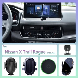 For Nissan X Trail Rogue T33 2022 2023 Car Phone Holder Wireless Charging Magnetic Phone Holder Magsafe Support Accessories