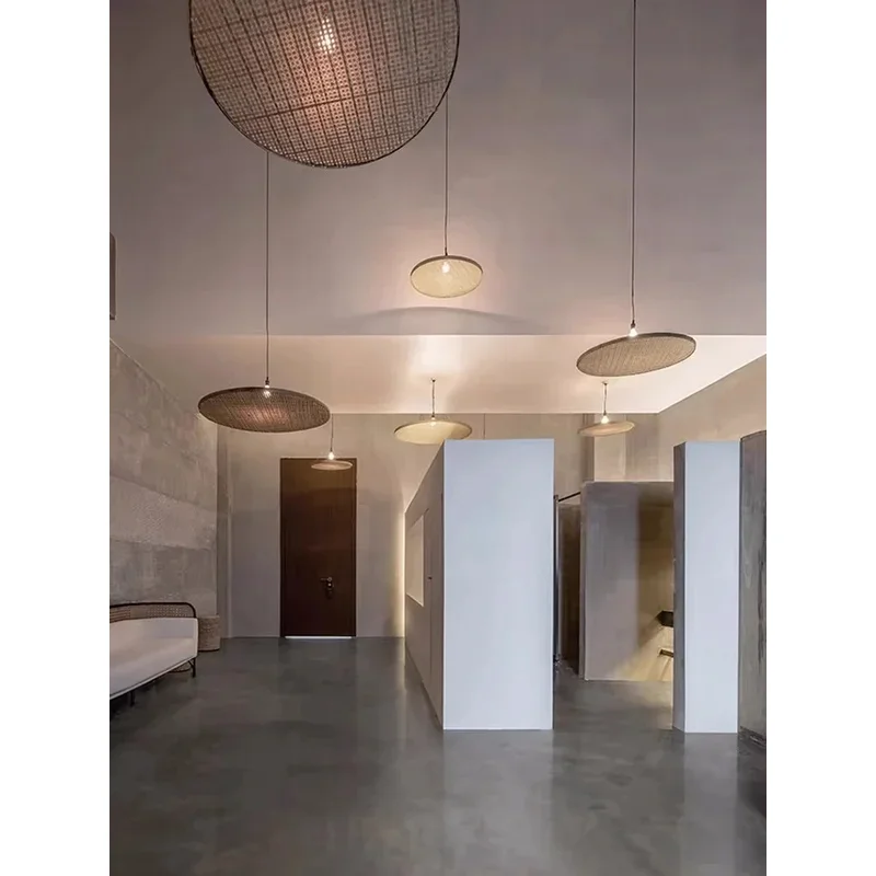 

Japanese Retro Bamboo Handmade Restaurant Pendant Light Wabi Sabi Style Hotel Banquet Hall Light Homestay Tea Room Light