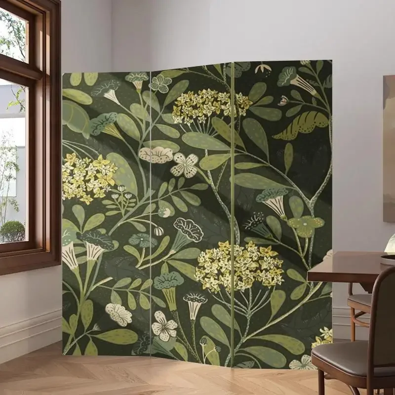 Screen partition, Mori medieval style living room entrance, folding mobile folding screen, modern simple bedroom to block