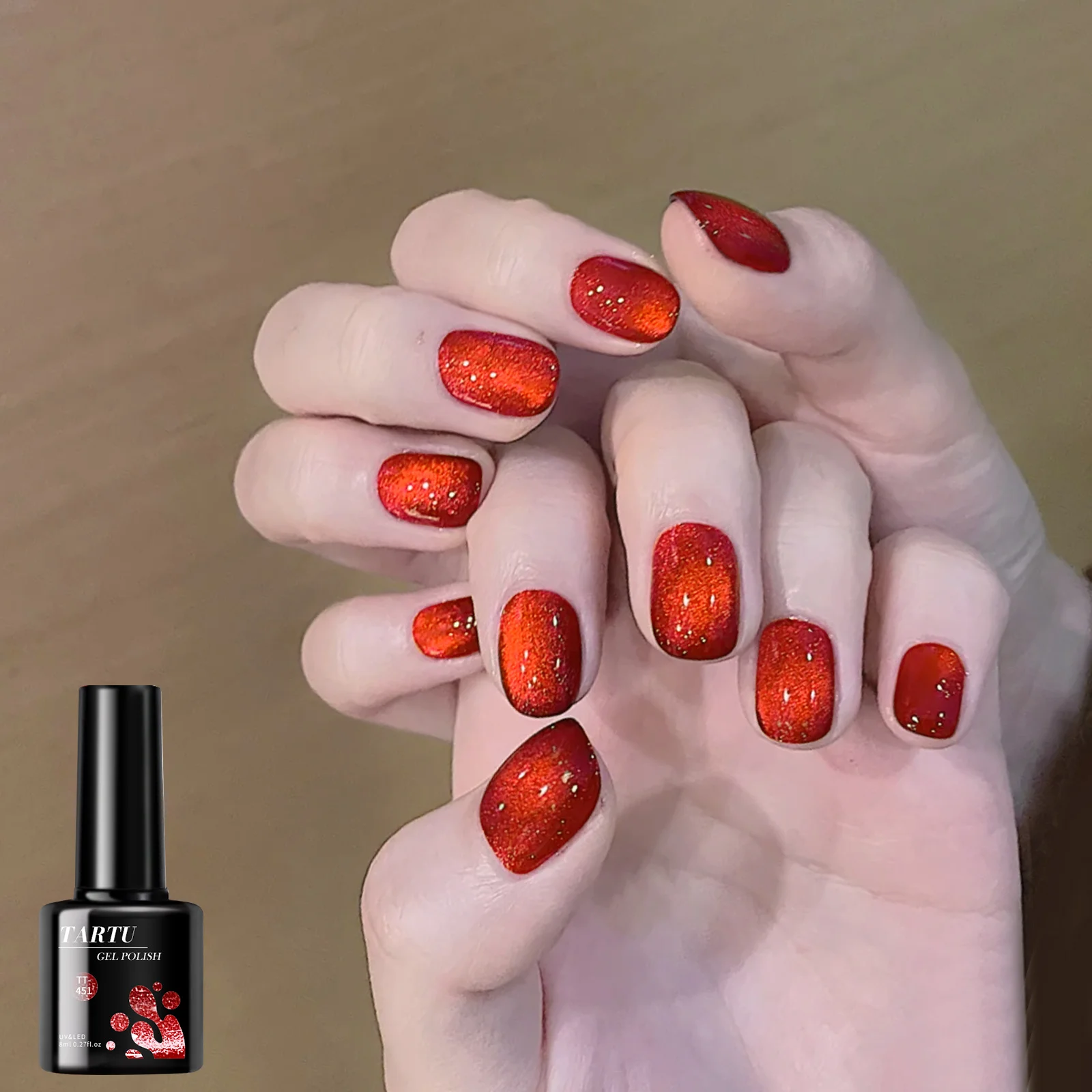

Гель-лак для ногтей «кошачий глаз», 8 мл Soak Off LED/UV, голографический блестящий дизайн ногтей с блестками, долговечный, маникюр для домашнего салона