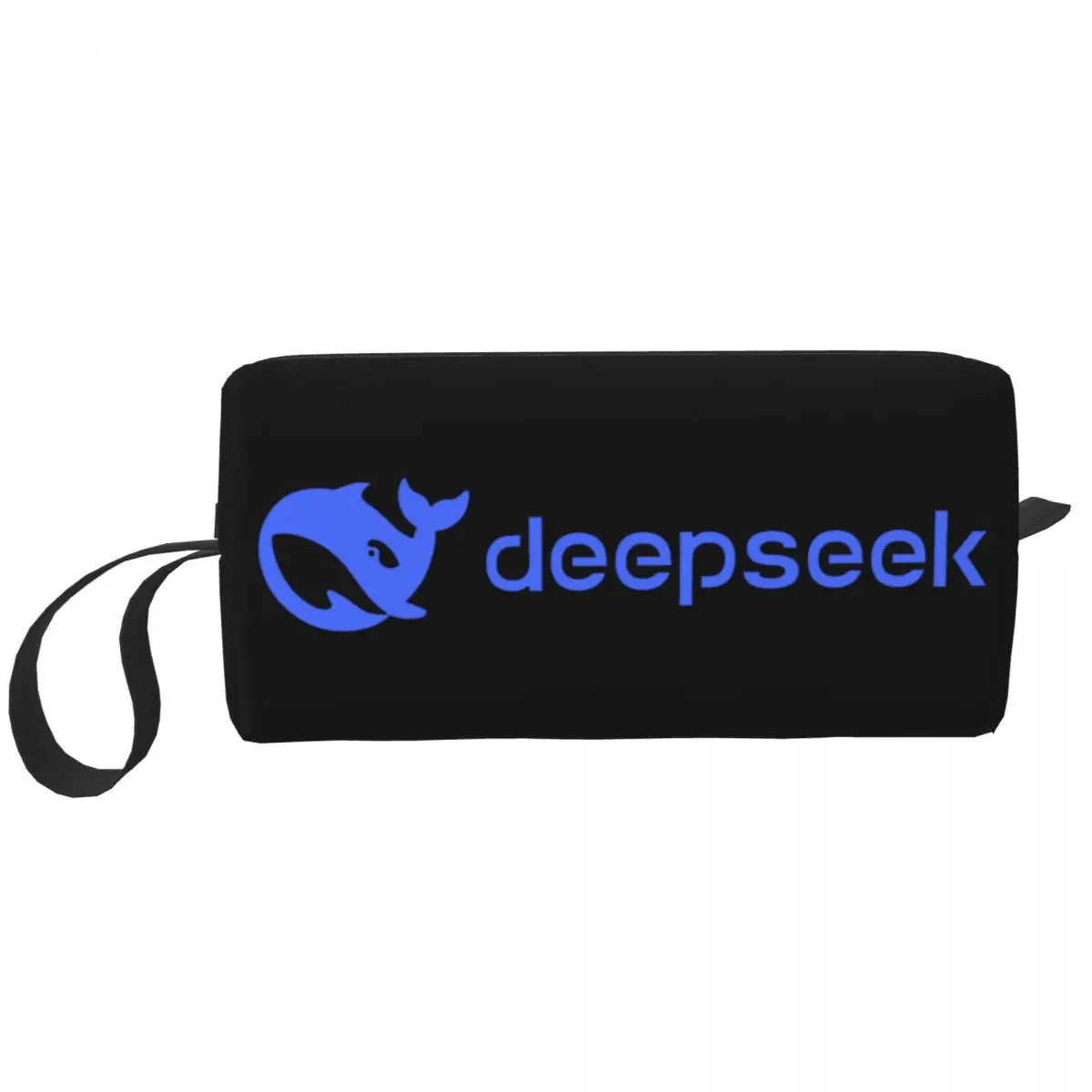 Deepseek AI Programmer Makeup Bag Pouch Coder Web Developer Cosmetic Bag Travel Toiletry Bag Organizer Storage Purse Men Women