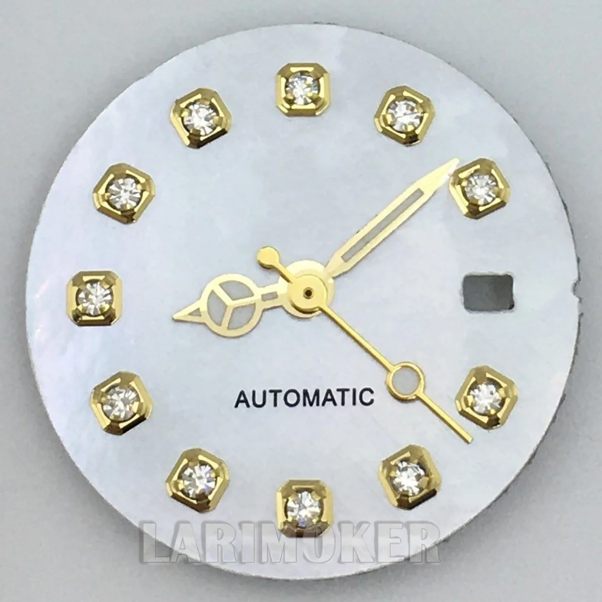 قرص 20.5 ملم بصدفة لؤلؤية قرص متعدد الألوان ذهبي وفضي وذهبي وردي وماس مؤشر مناسب لساعات المعصم النسائية لحركة NH05