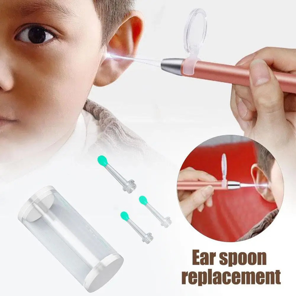 3Pcs/Set Ear Spoon Replacement For NE3 Wireless Smart Visual Ear Cleaner Otoscope Ear Wax Camera Removal Tool