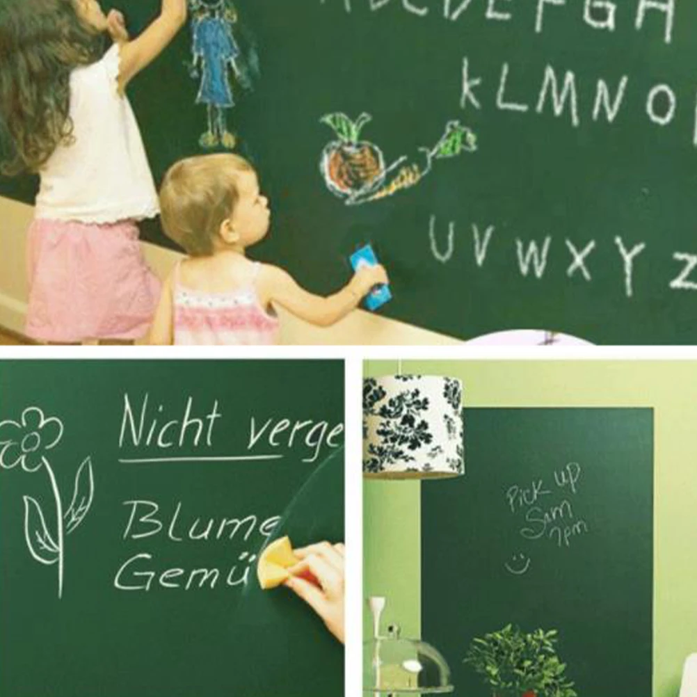 

45 X200cm Chalkboard Wall Sticker Wallpaper Decal Outdoor Black Stickers Blackboard Thicken