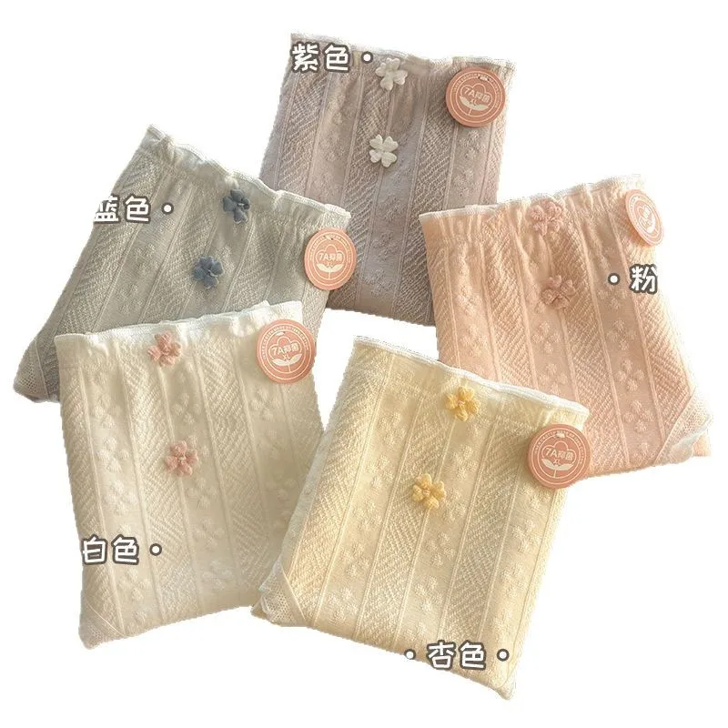 

5Pcs Cute Girl Panties Lace Sweet Breathable Briefs Women Underwear Breathable Cotton Panty Soft Female Lingerie трусы женские