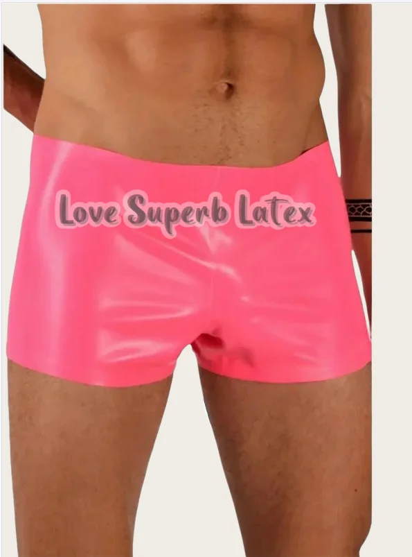 Image of Natürliche Latex-Shorts für Herren, Boxershorts aus Gummi-Latex, Unterwäsche für Halloween-Cosplay