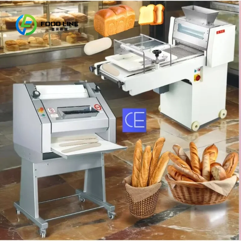 Commercial Bakery Dough Moulder Equipment, Custom Industrial Shaping Machine for French Baguette & Loaf Bread Manufacturing