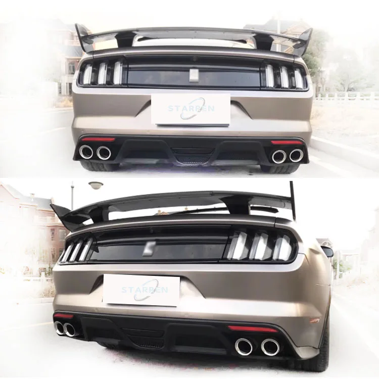 High Quality GT350 Rear Deflector Diffuser Modified Exhaust Tailpipe Body Kits For Mustang 15-17