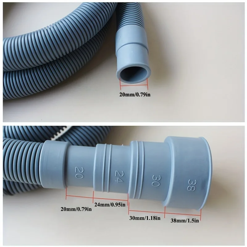 RV Sewage Hose Extension 1m 1.5m 2m 3m 4m 5m Flexible RV Sewer Hoses Extended Waste Drain Pipe for Washing Machine
