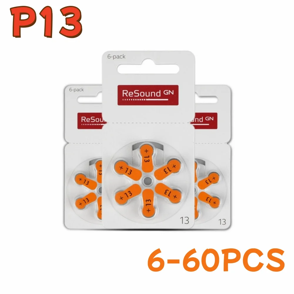 6-60 Uds P13 PowerOne batería para audífonos 13A 13 a13 PR48 batería para auriculares