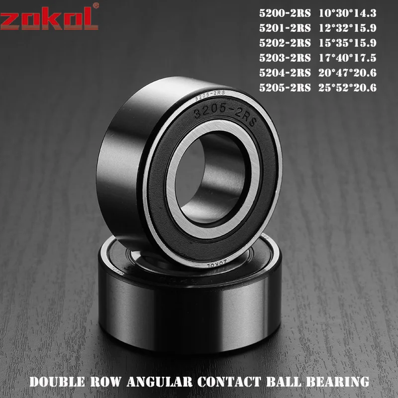 

1/20Pcs High Precision 5200 5201 5202 5203 5204 5205 2RS Axial Angular Contact Ball Bearing